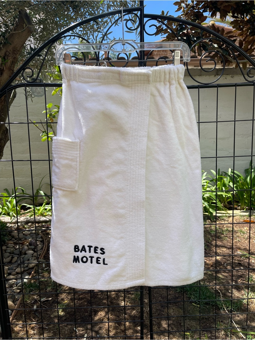 PSYCHO™ White Terry Towel Wrap Skirt